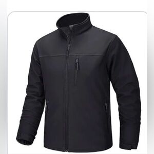 VAIL Men's Black All Weather Fleece Lined Softshell Jacket